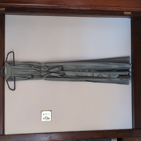 Baltic Born Sage Green Satin Sleeveless Dress - Picture 6 of 11